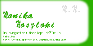 monika noszlopi business card